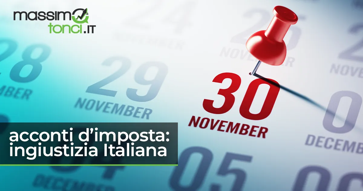 acconti imposta ingiustizia italiana